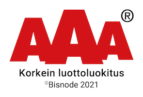 Korkein luottoluokitus AAA Bisnode 2021